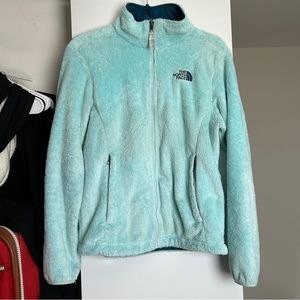 Mint North Face Zip Up Womens Jacket